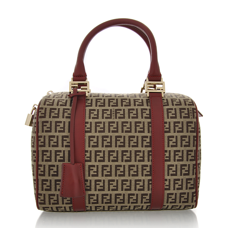 8BL068 Fendi BAULETTO ZUCCHINO scuro Red Bag